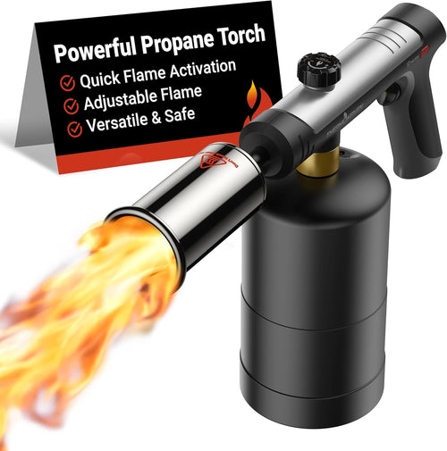 High-Heat Propane Torch – Adjustable Flame Torch for BBQ, Grilling & Charcoal Lighting, Soldering & Outdoor Use