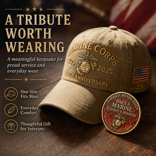 American Heritage Embroidered Cap with Free Honor Coin