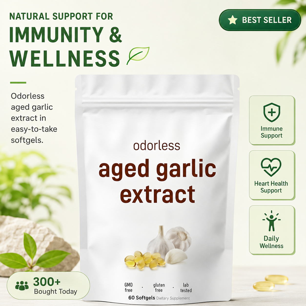 Odorless Garlic Softgels