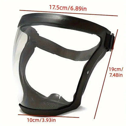 Transparent Adjustable Full-Face Shield | Durable Safety Visor, Heat & Impact Resistant for Work, Kitchen & Outdoor