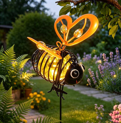 🌙🍃Hanging Solar Bee Light – Warm Amber Garden Decor for Patio, Camping & Outdoor Parties🌞🌜