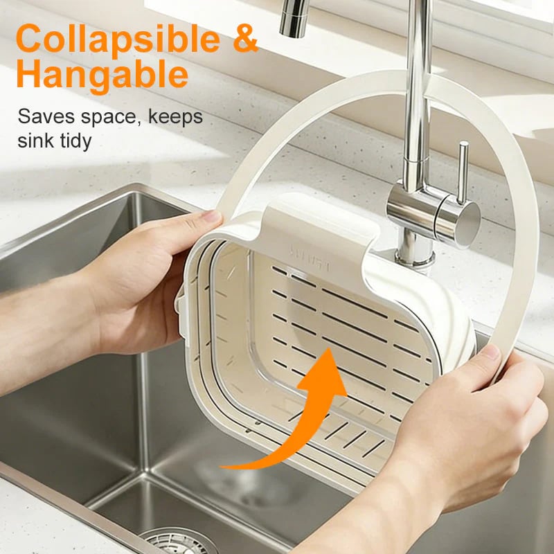 💖🔥Collapsible Faucet-Hanging Sink Strainer Basket