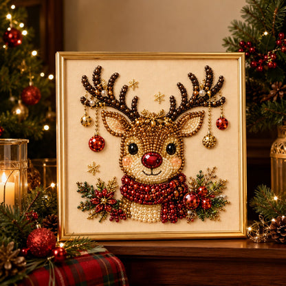 🎅🎄3D Pearl Art Kit – Christmas DIY Craft Set for Kids & Family Creative Fun