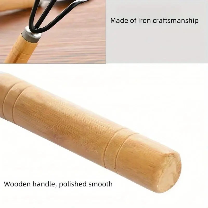 3-Piece Iron Garden Tool Set for Home Gardening