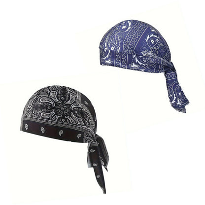 Paisley Pattern Durag Adjustable Head Wrap, Breathable Quick-Dry Helmet Liner