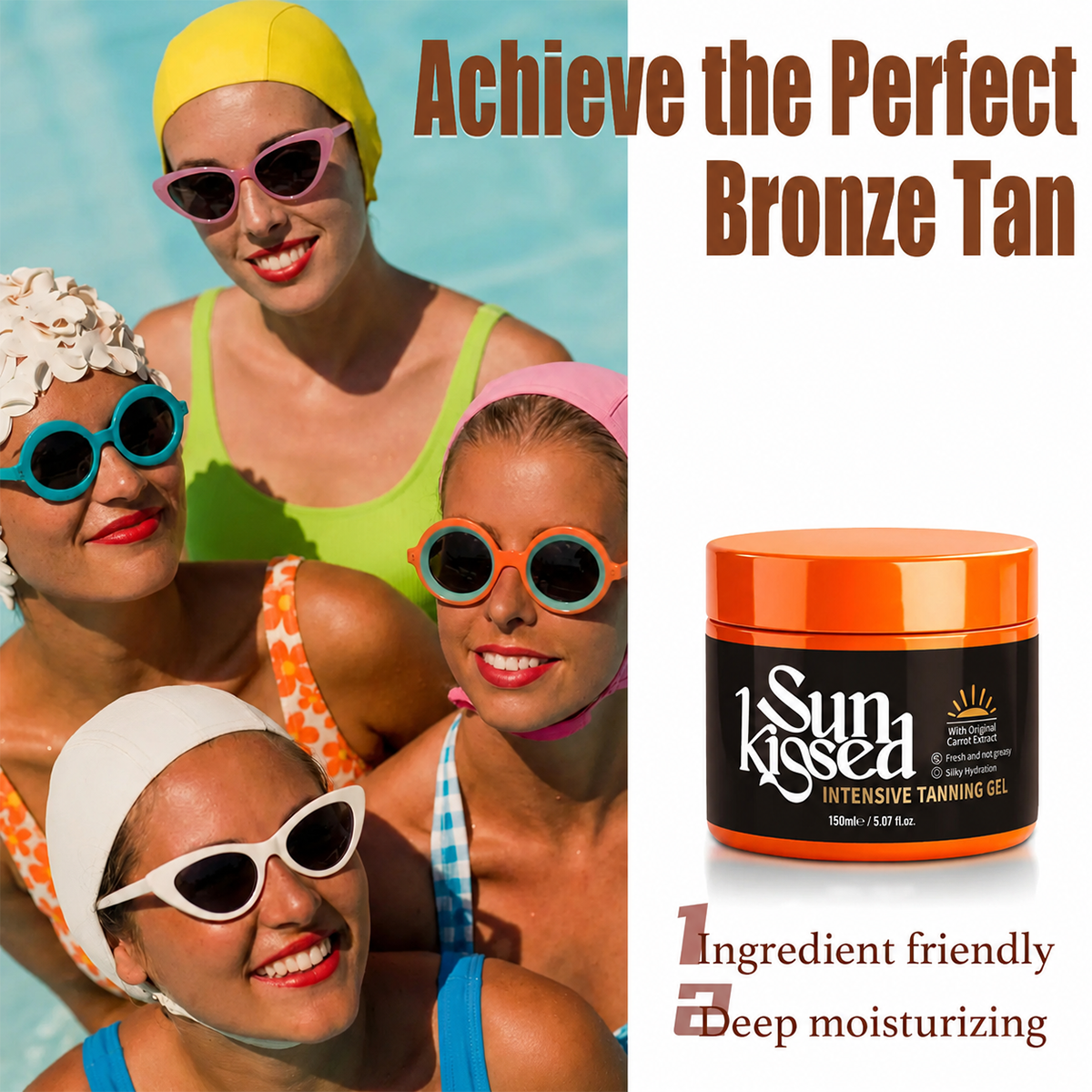 Sun-Kissed Glow Tanning Gel for Bronzed-Looking Skin
