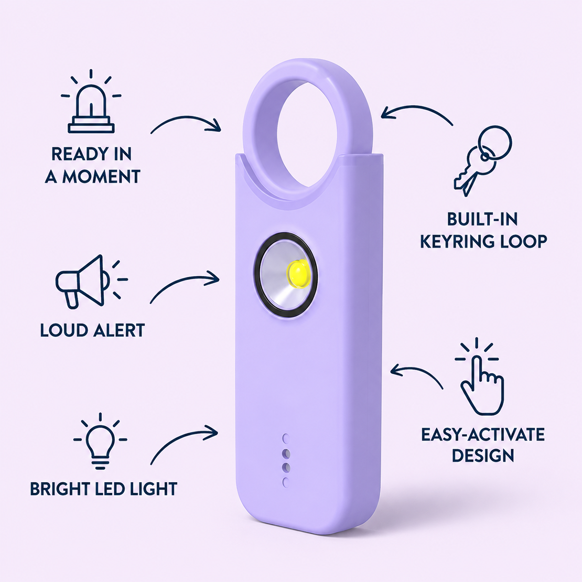 Personal Safety Alarm Keychain