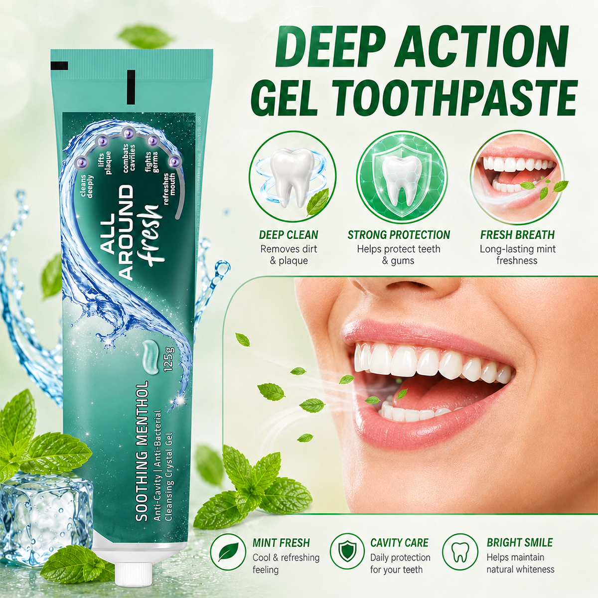 All-Around Fresh Soothing Menthol Crystal Gel Toothpaste