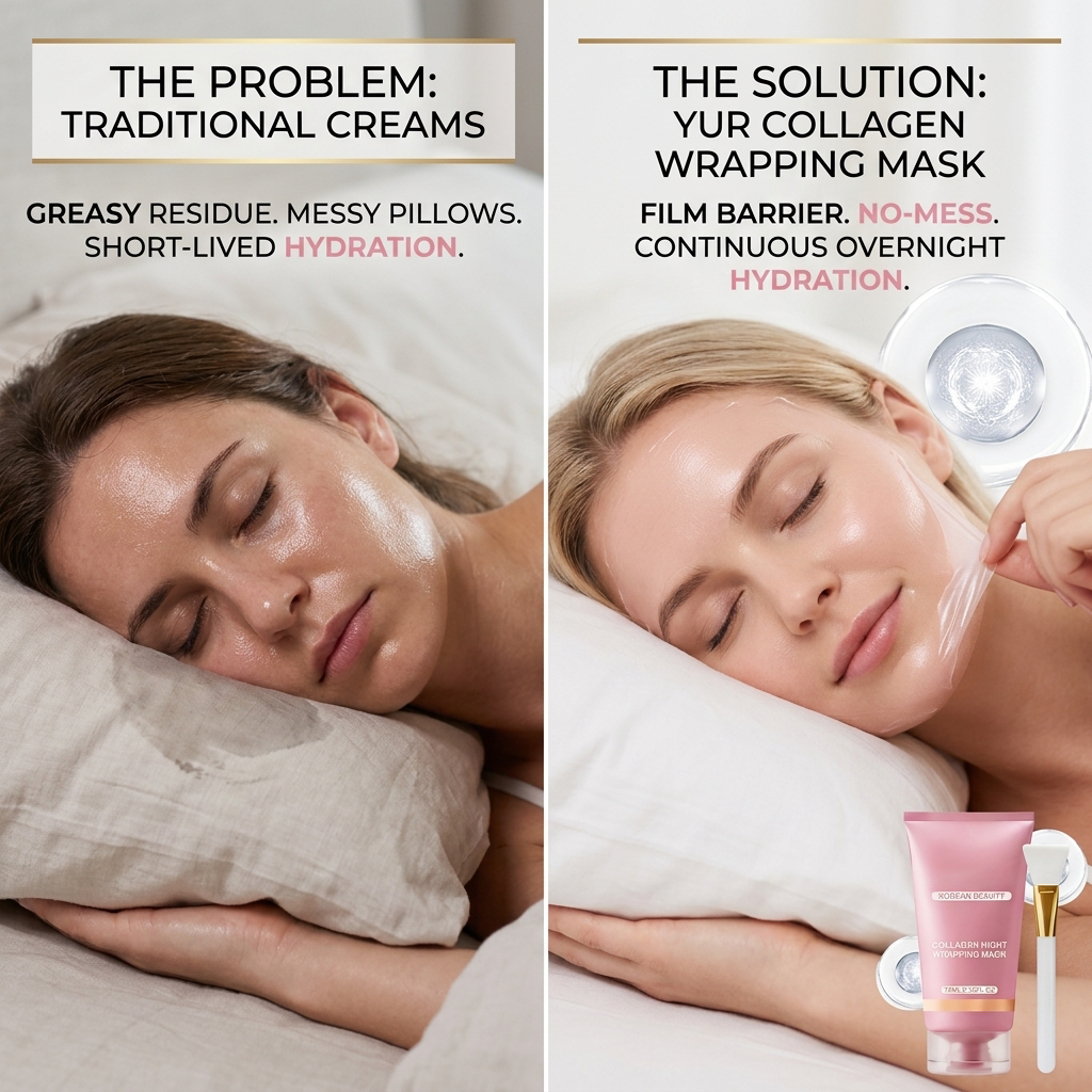 🌙✨Collagen-Infused Peel-Off Overnight Mask – Hydrating Face Mask for a Smooth, Dewy-Looking Glow