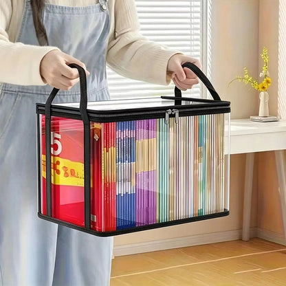 2‑Pack Heavy‑Duty Clear Plastic Storage Box with Hinged Lid