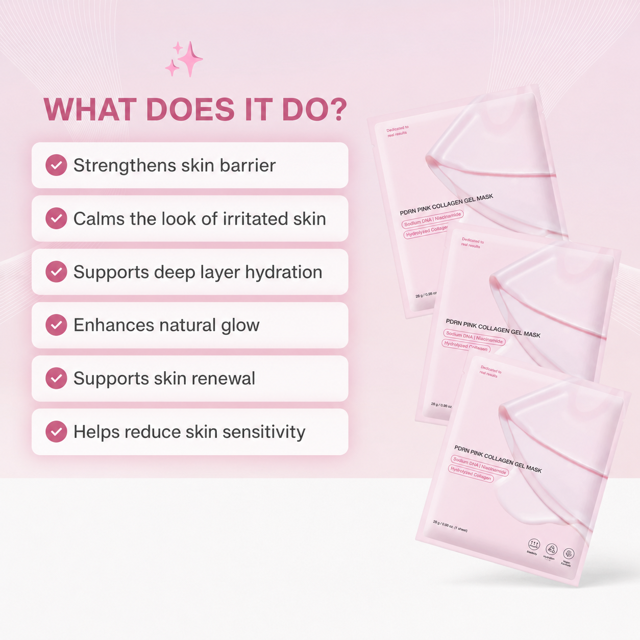 🧖‍♀️Salmon PDRN Collagen Face Mask – Hydrating Care for Smooth, Radiant-Looking Skin😊