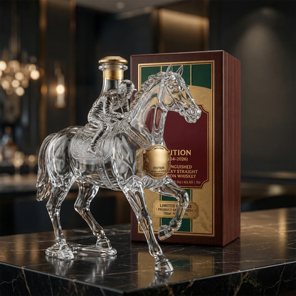 Bourbon-Style Decorative Whiskey Bottle – Anniversary-Inspired Bar Shelf Display Bottle