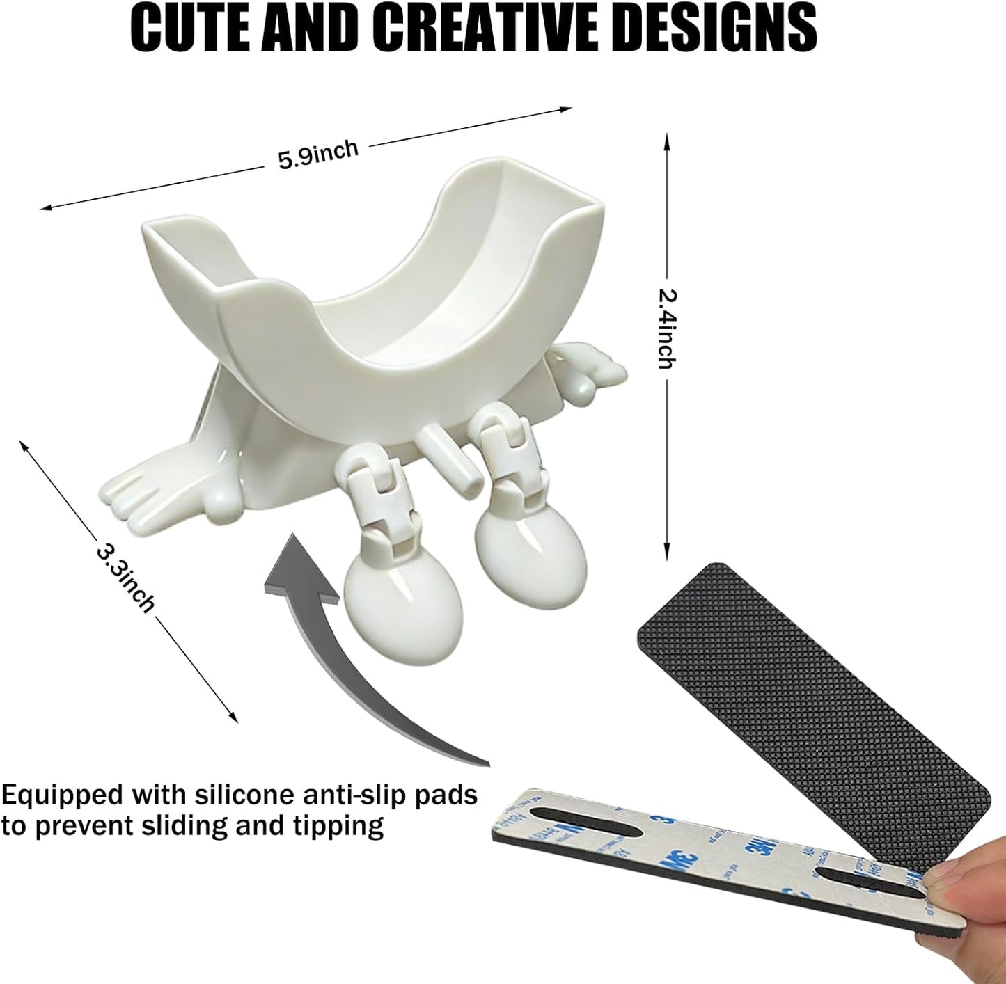 🔥🔥Cute Hanging Sponge Holder with Drainage,3D Printed Kitchen Funny Sponge Stand for Sink