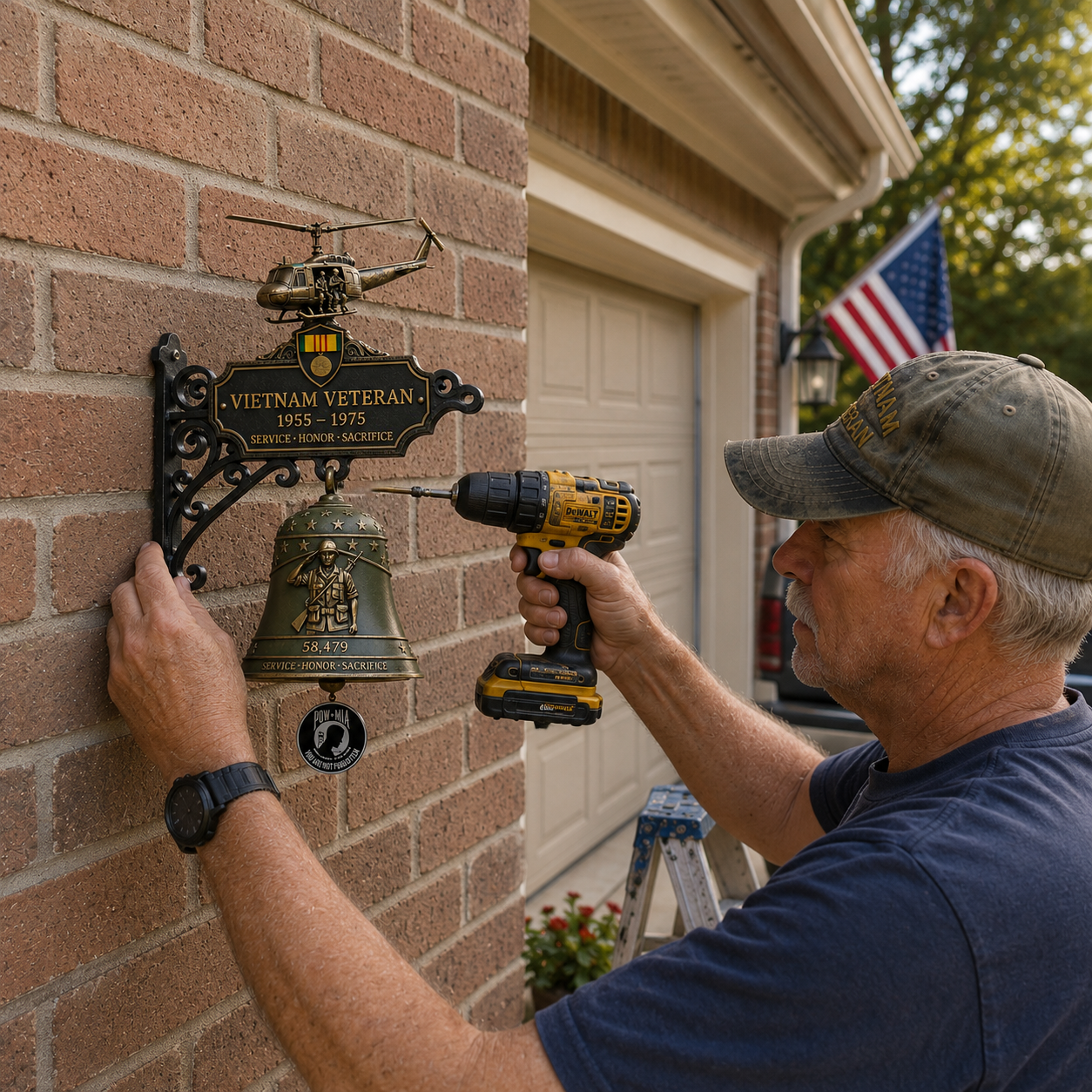 🔔 Veteran Tribute Wall Bell 🎖️