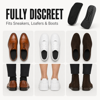 Invisible Lift Insoles – Cushioned Height Boost Inserts for Daily Comfort