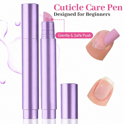 Ceramic Cuticle Oil Pusher Pen, Nourishing Essential Oil for Dry & Damaged Nails