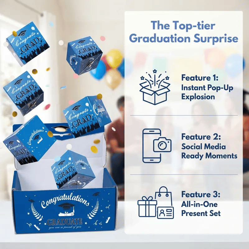 Graduation Surprise Pop‑Up Gift Box