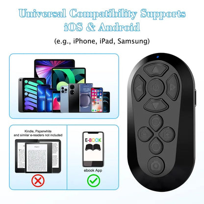 Smart Ring Remote Control – Wireless Video Scroller & Page Turner – Bluetooth Camera Shutter ✨📸