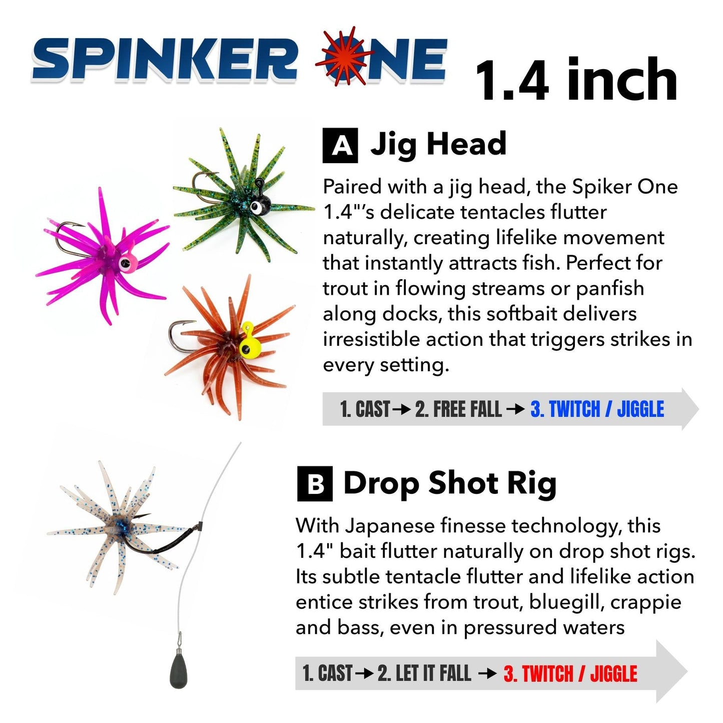 🎣🐙 Tentacle Soft Plastic Fishing Lure – Finesse Bait for Bass, Trout & Freshwater Fishing