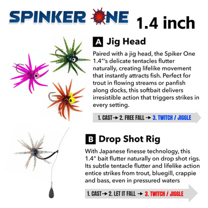 🎣🐙 Tentacle Soft Plastic Fishing Lure – Finesse Bait for Bass, Trout & Freshwater Fishing