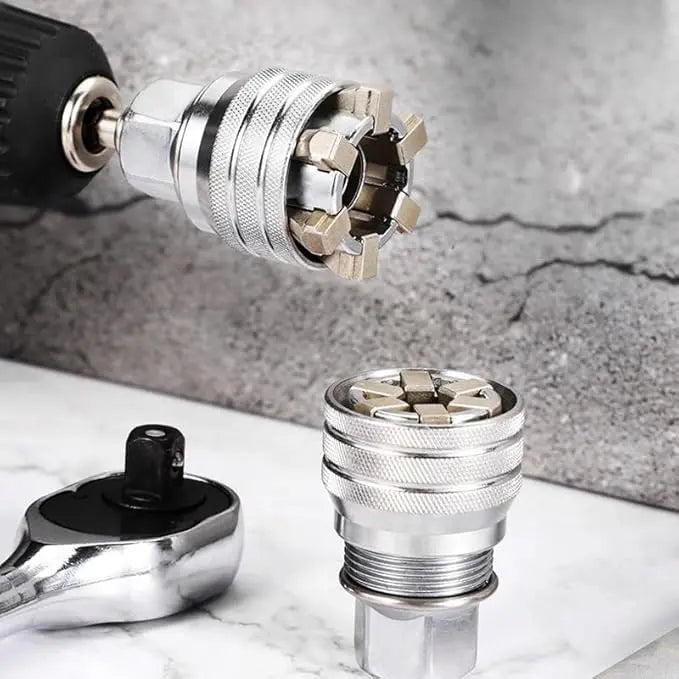 Multi-Function Universal Socket Wrench Tool - Universal Maintenance Tool, Adjustable Universal Socket Wrench, Universal Socket Tool for 3/8" Drive Ratchet Torque Wrench & Power Drill