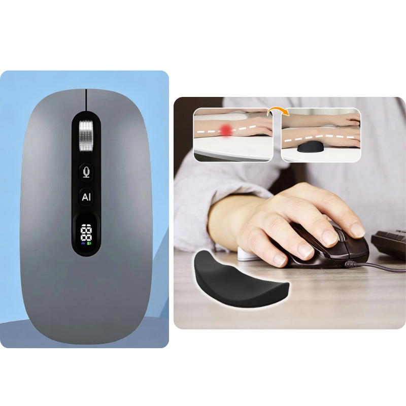 🖱️💬AI Smart Voice Wireless Mouse Real-Time Translation, Silent Click  Boosts Productivity! ⚡