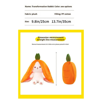 Cute Strawberry Bunny Plush Toy Soft Kawaii Stuffed Animal Gift for Kids Girls Hug Pillow Bed Decoration Birthday Present Furry Friends Plush Doll Animal Gift for Kids
