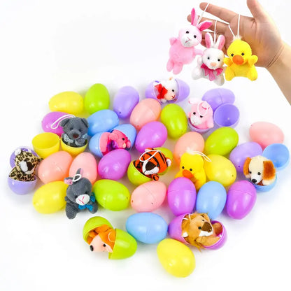 Pre-Filled Animal Plush Easter Eggs for Kids(12 pcs)