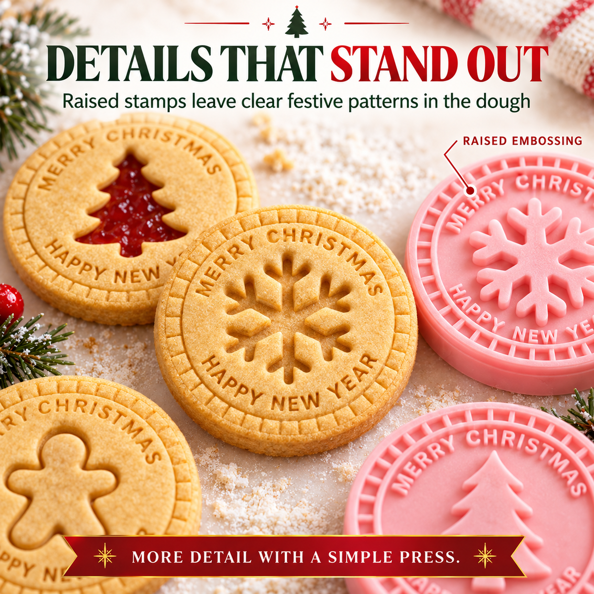 🔥Don’t Miss Out⚡Festive Christmas Cookie Cutter Set