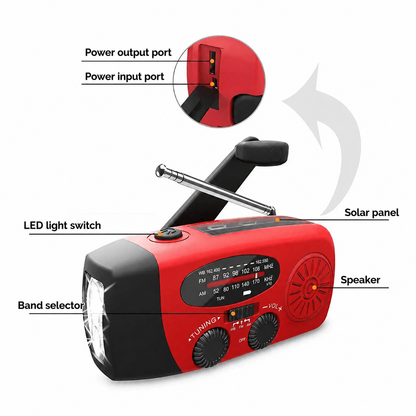 🏕️Portable multifunctional AM radio flashlight