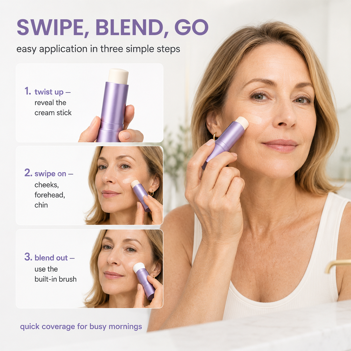 CC Color-Correcting Tinted Serum – Lightweight, Shade-Adaptive Coverage with 24H Hydration & 16H Waterproof Wear