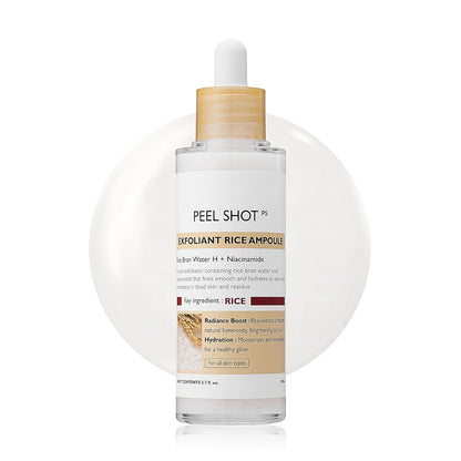 Glowing Rice Ampoule Double Effect Exfoliating Essence🌾