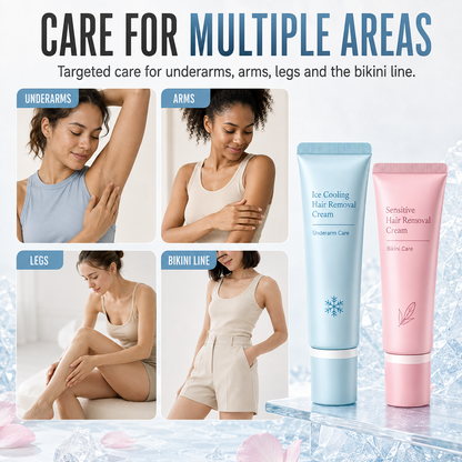🥳🪒Gentle Hair Removal Cream – Dual‑care for underarms & bikini area✨🛡️