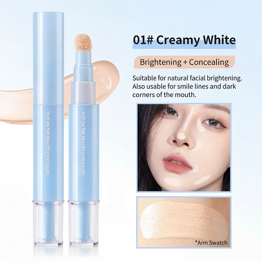 Dual-effect Concealer & Foundation Eye Concealer, Korean pressed powder foundation for a flawless complexion.