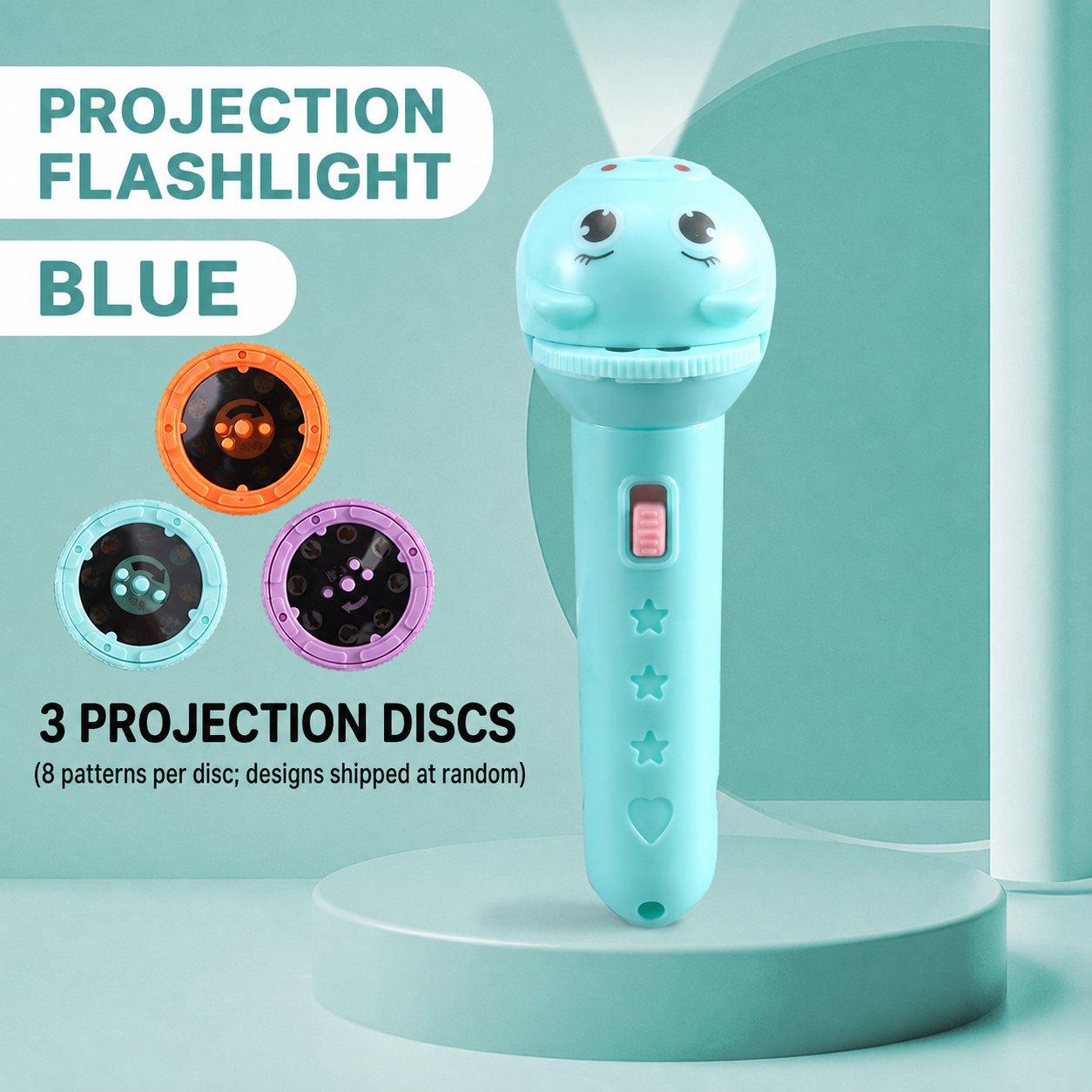 Kids' Projection Flashlight –48 Patterns, Bedtime Story & STEM Learning Toy
