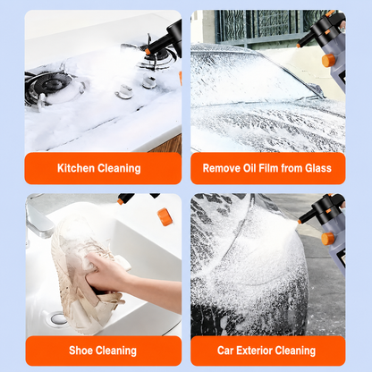 Electric car wash foam gun, handheld high-pressure cleaner