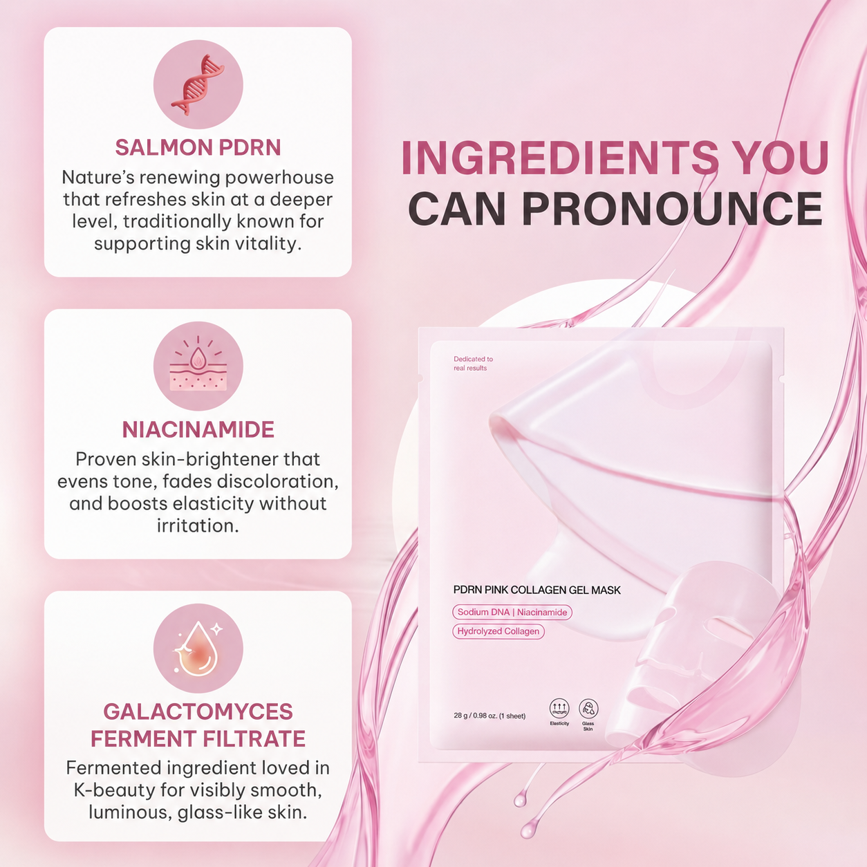 🧖‍♀️Salmon PDRN Collagen Face Mask – Hydrating Care for Smooth, Radiant-Looking Skin😊