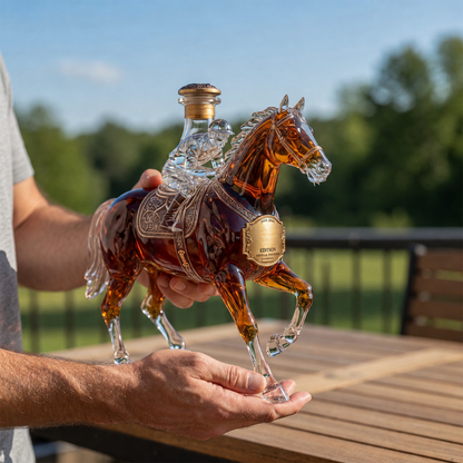Bourbon-Style Decorative Whiskey Bottle – Anniversary-Inspired Bar Shelf Display Bottle