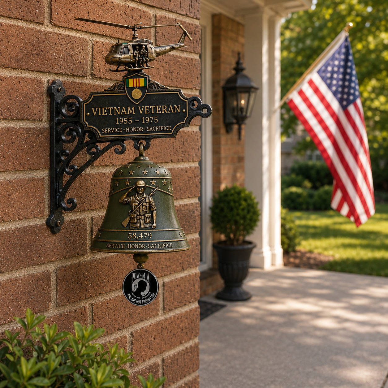 🔔 Veteran Tribute Wall Bell 🎖️