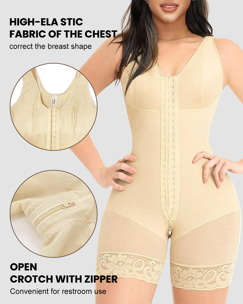 Double Compression Tummy Control Shapewear With Bra