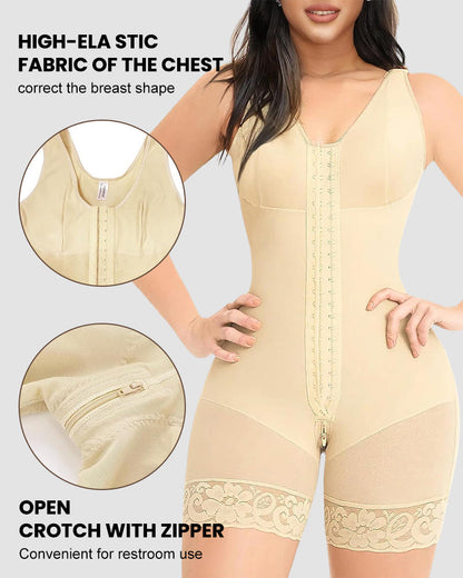 Double Compression Tummy Control Shapewear With Bra