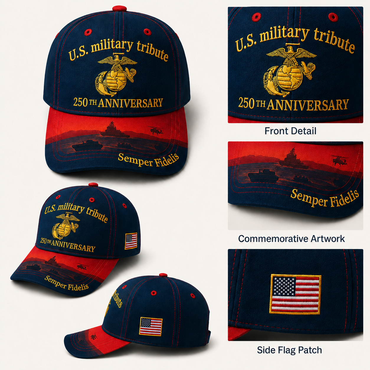 ❤️Patriotic 250th Anniversary Embroidered Baseball Cap