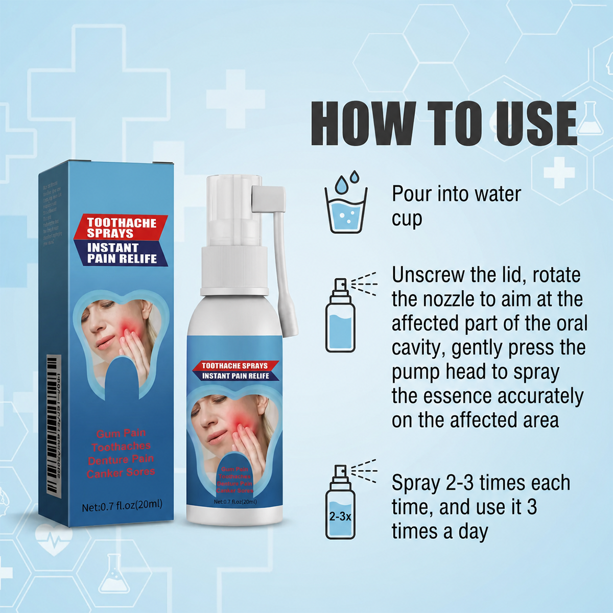 ✨Fast-Acting Toothache Spray for Teeth & Gums | Fresh Breath & Daily Oral Comfort Support