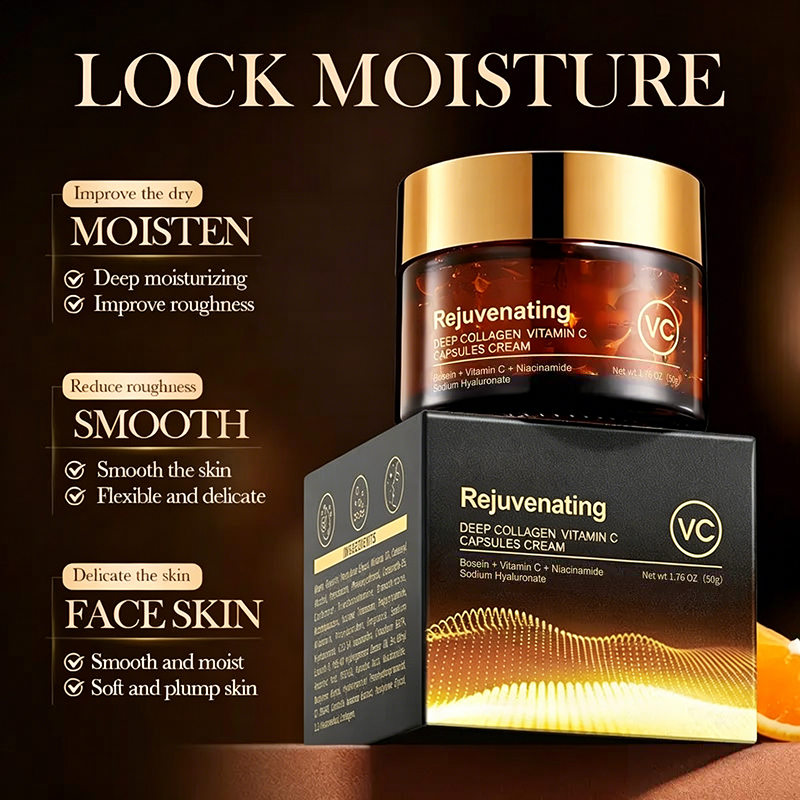 Korean Brightening Cream, Collagen & Vitamin C Moisturizer, Advanced Radiant & Firming Formula