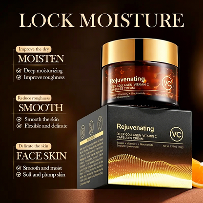 Korean Brightening Cream, Collagen & Vitamin C Moisturizer, Advanced Radiant & Firming Formula