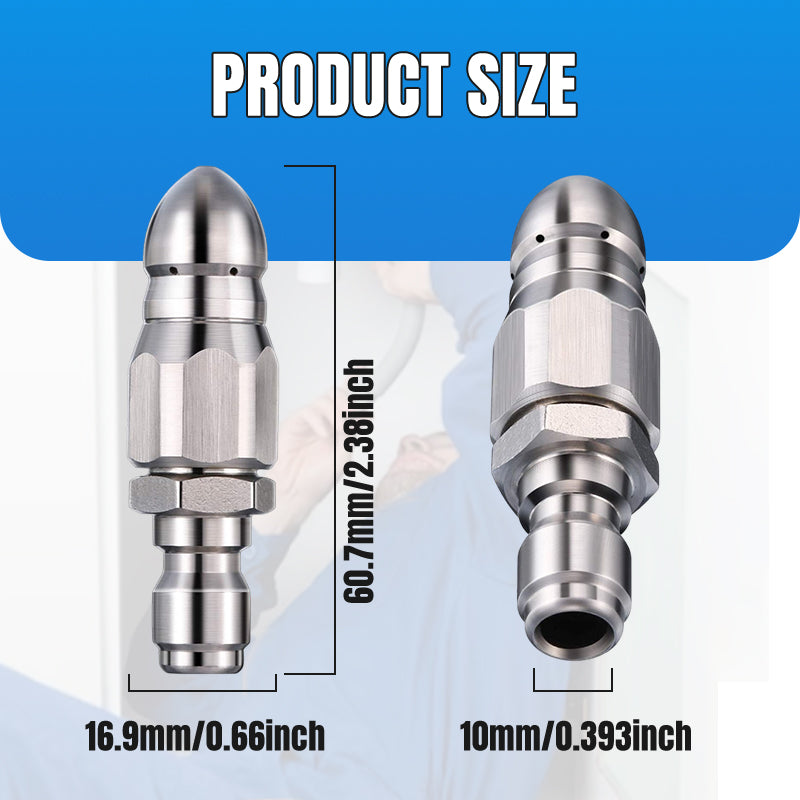 Powerful Pipe Cleaning and Unclogging Nozzle