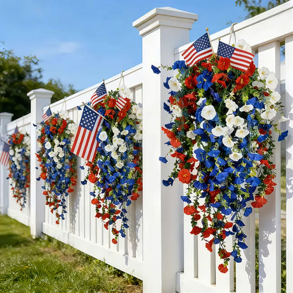Patriotic Style Hanging Bouquet Ornament for USA 250th Anniversary Festival Decor