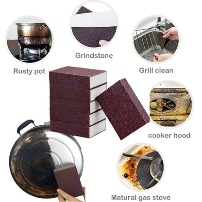 3 Pack Magic Emery Sponge – Rust Remover & Heavy-Duty Kitchen Cleaner