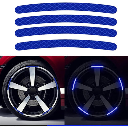 20PCS Wheel Adhesive Strips Stickers, Night Reflective Safety Decoration Strip for Car, Motocycle, Bicycle, Car Wheel Hub Reflective Sticker, Reflective Tape for Enhancing Car Wheel Safety