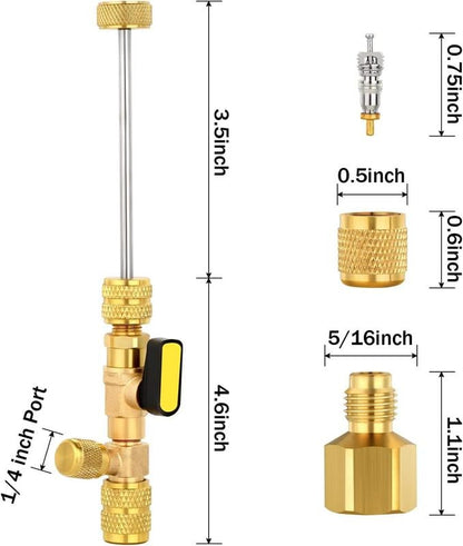 🧰AC Valve Core Removal & Installation Tool for Home and Auto Use